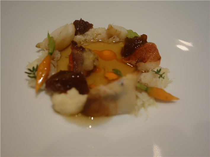 crab with carrots